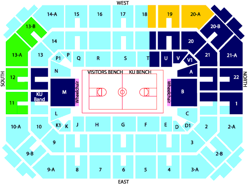 Ku Basketball Seating Chart With Rows